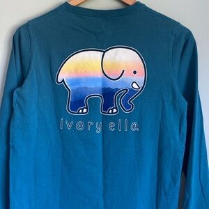 Ivory Ella Blue Long Sleeve Shirt Size XS